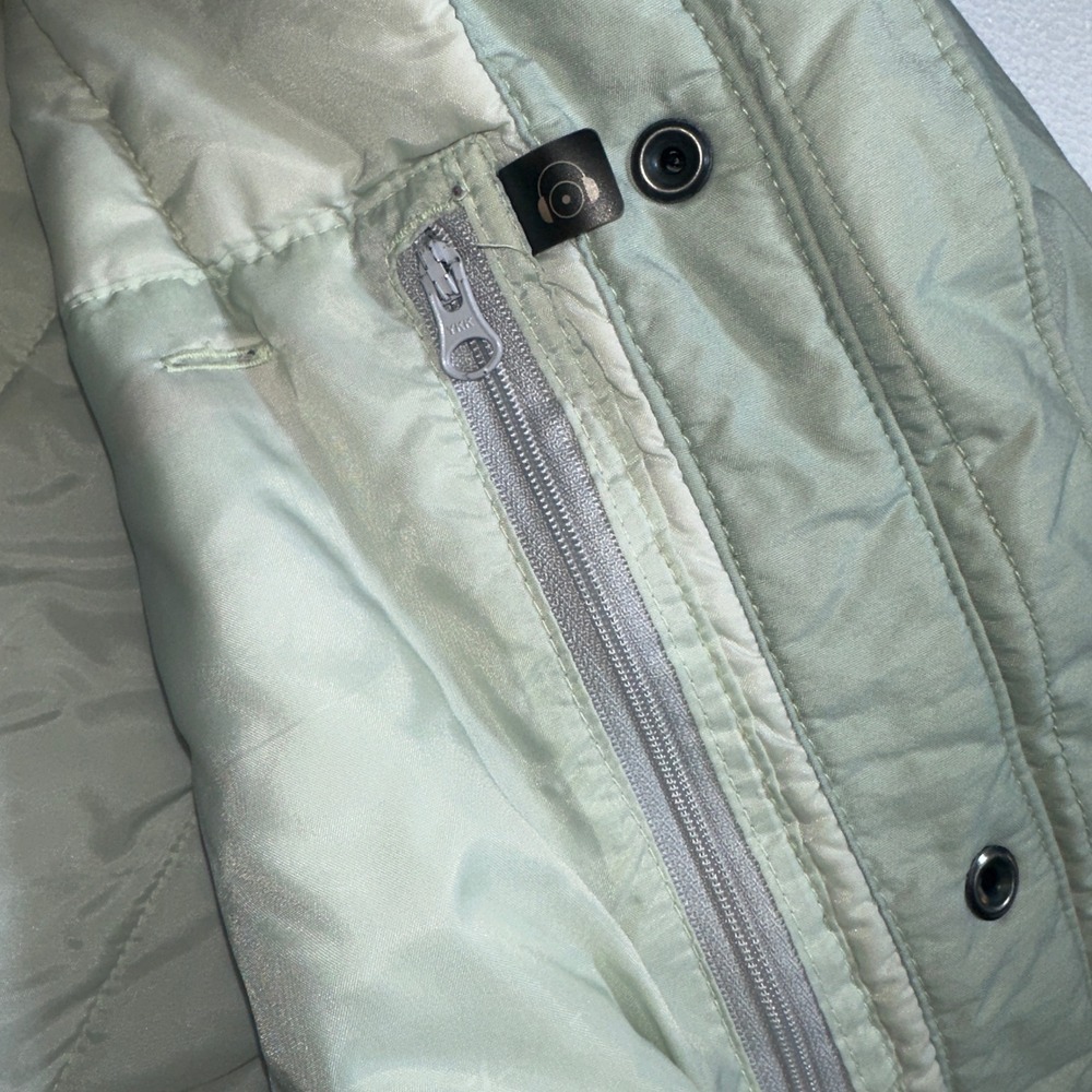 Columbia Vertex Womens Large Sage Green Charcoal Waterproof Hooded Ski Jacket - Picture 13 of 16
